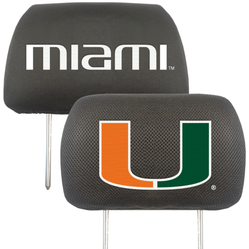 NCAA 2-PC CAR HEADREST COVER SET