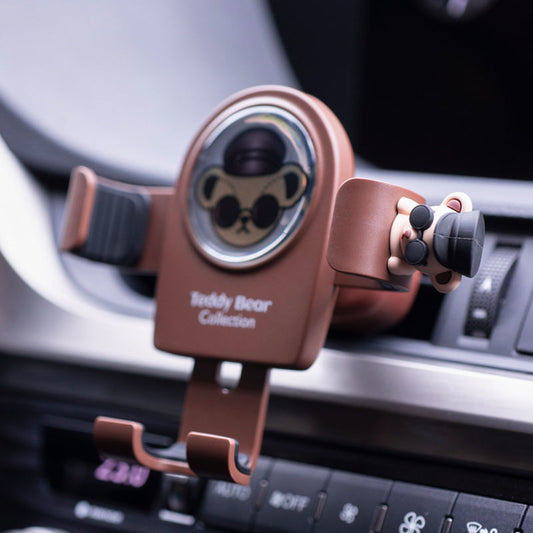 fYl Teddy Car Mobile Phone Holder Car Decoration Supplies Daquan Car Air Outlet Fixed Support Guide