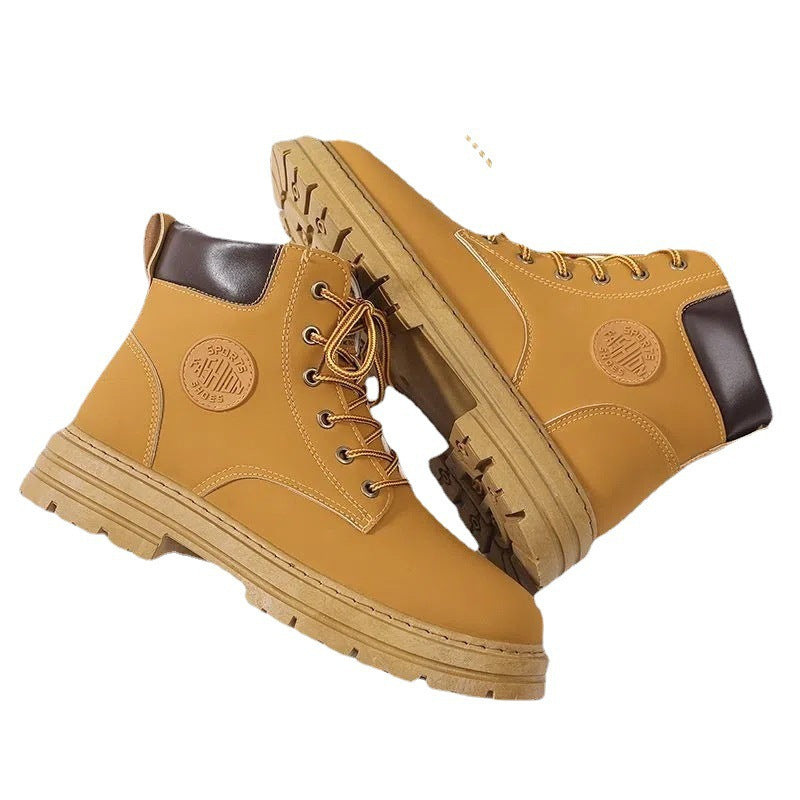 Martin boots men's shoes autumn new high-top cargo boots British style booties Korean version of versatile platform boots trendy shoes