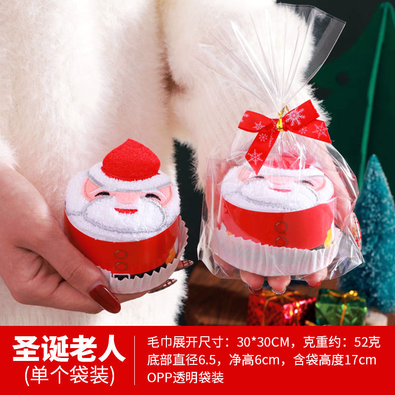 Cross-border Christmas creative towel gift box embroidery children's gift cartoon doll Christmas gift activity to customers