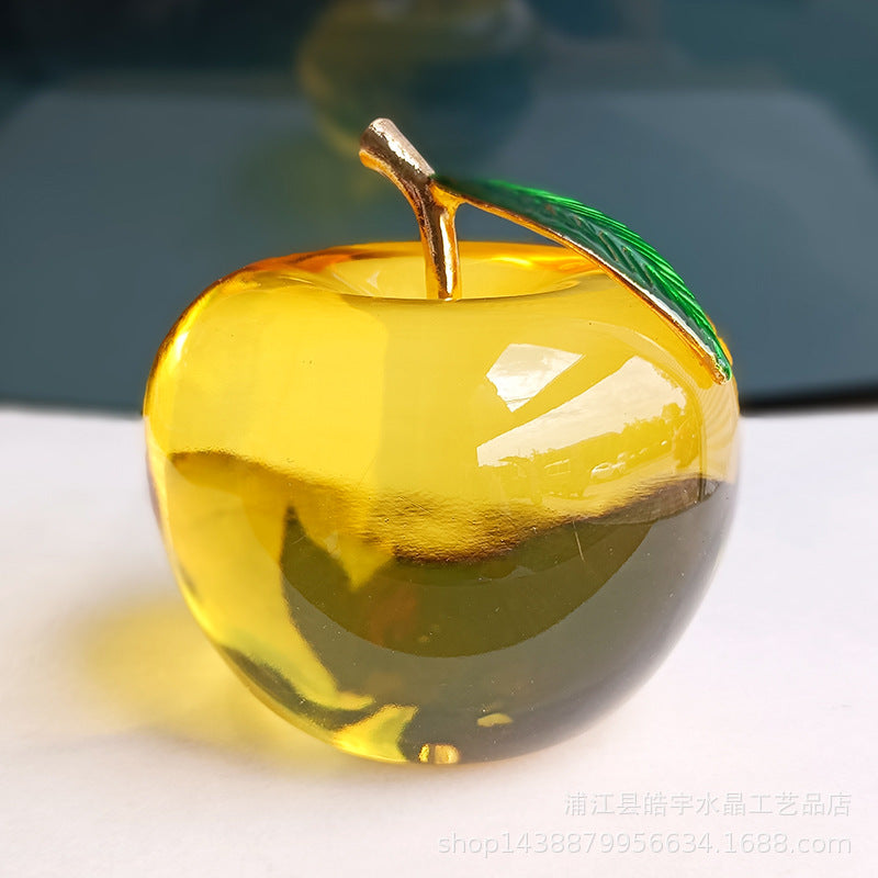 Processing and production of crystal apples, creative gifts, holiday decorations, handicrafts, Christmas ornaments, car home decorations