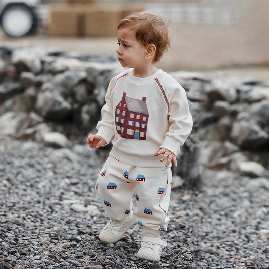 muaqiaqia baby sweatshirt set 2025 children's clothing new boys' spring and autumn children's two-piece set 5YCZ025