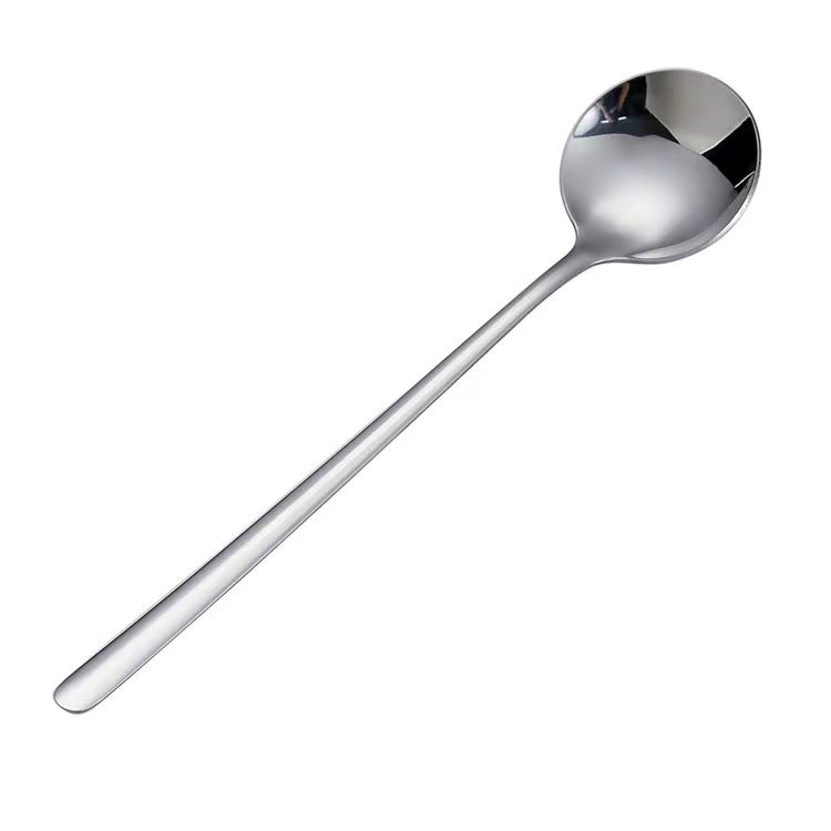 304 stainless steel spoon, high-value tableware, long-handled soup spoon, household ice cream, rice cooker, dessert bibimbap, spoon