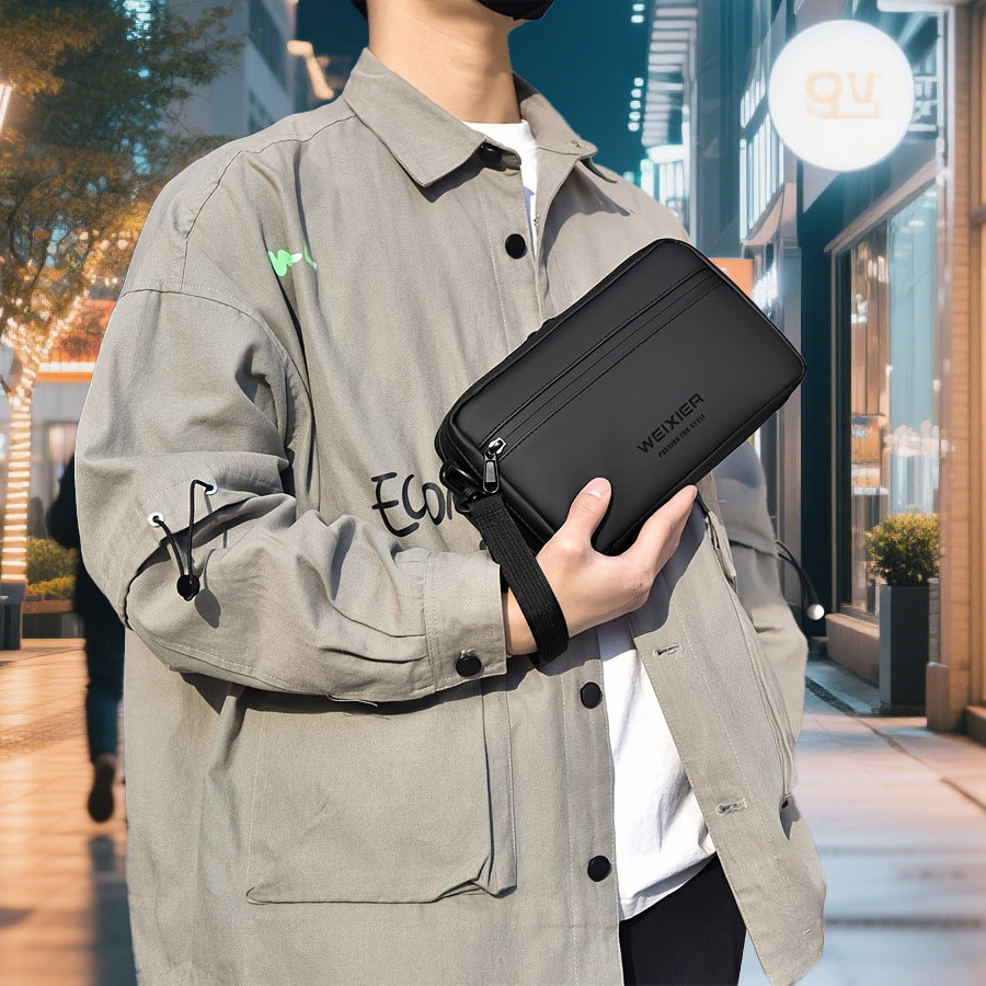 Cross-border fashion new men's shoulder bags, trendy brand small square bags, business commuter men's bags, outdoor crossbody bags, men's bags