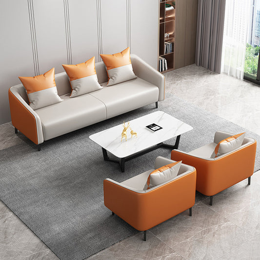 Office sofa simple modern coffee table combination set reception room reception room for three or two people office sofa