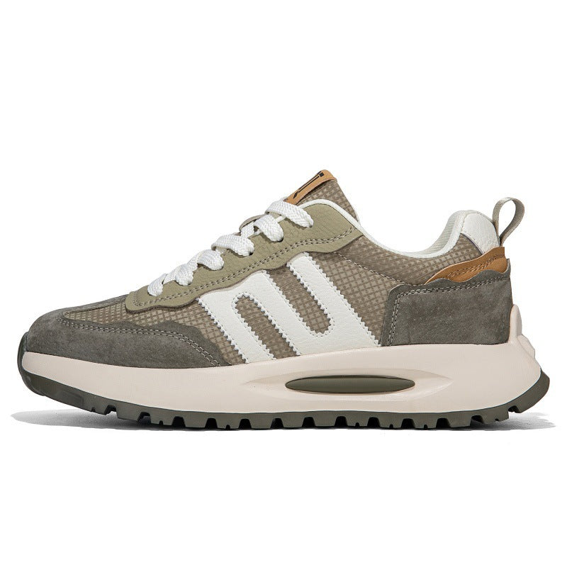 Forrest Gump Men's Shoes 2025 Spring New Men's Running Athleisure Shoes Trendy Versatile Thick-soled Heightened Daddy Shoes