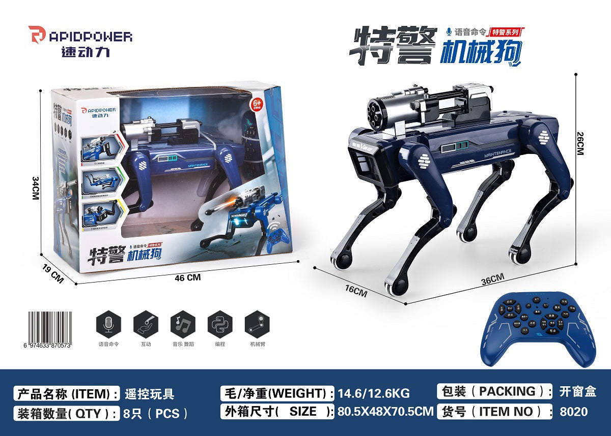 Popular simulation intelligent robot dog voice dialogue, high-tech artificial mobile phone, remote programming, electric toys for children