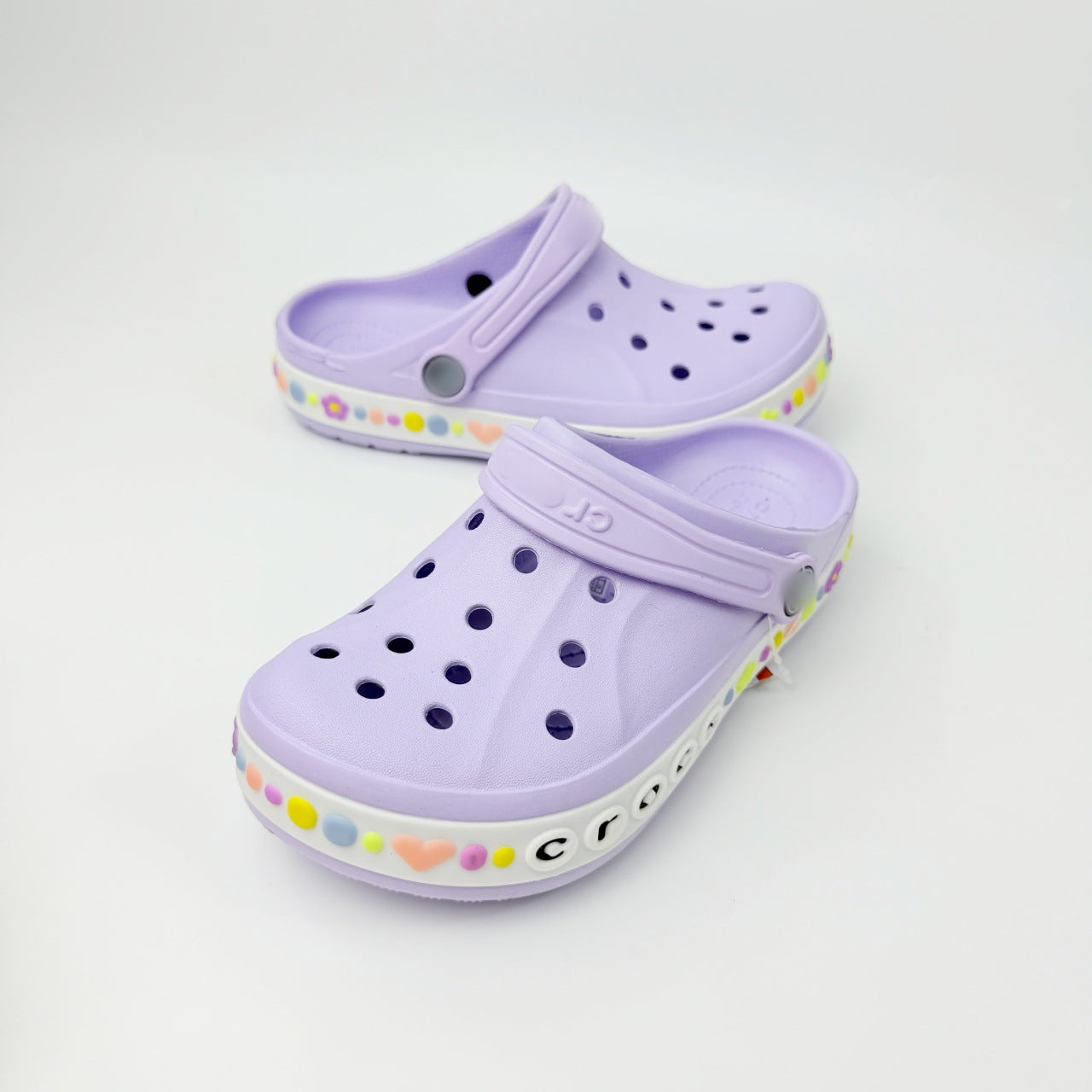 CRO Card Family Parent-Child Loving Little Beyaka Lok Ban Clog Shoes Boys' and Girls' Closed-Toe Slippers Parent-Child Beach Shoes