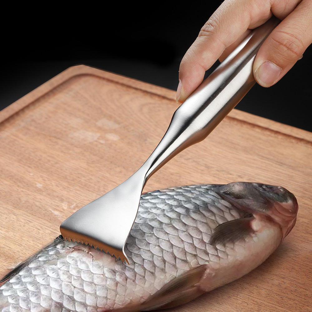 304 stainless steel fish scale planer thickened scraping fish scale artifact household scraper kitchen tool manual descaler