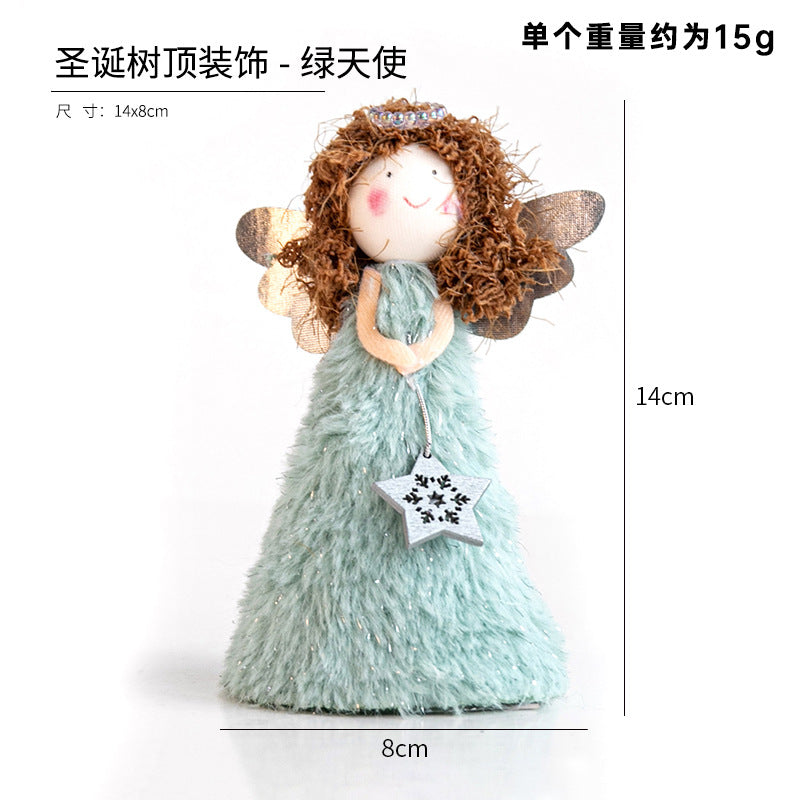 Christmas Christmas Decoration Christmas Tree Decoration Christmas Tree Top Decoration Accessories Pendant Santa Angel Wholesale