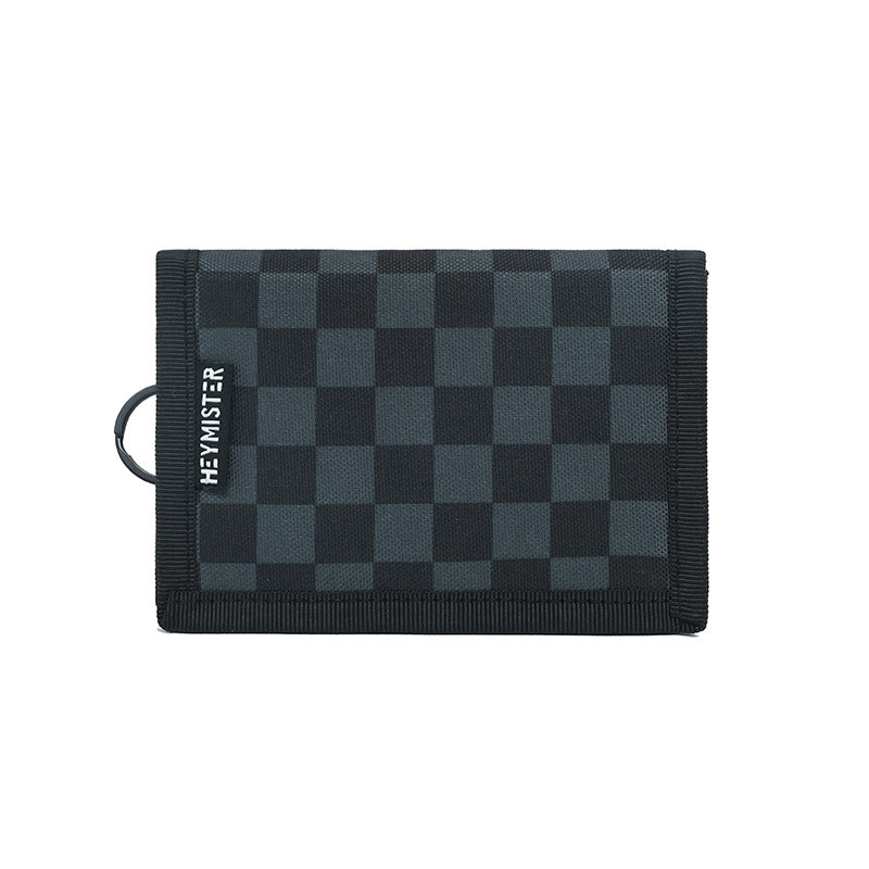 Wallet ins women's 2024 new Korean version fashion and versatile tri-fold card holder oxford cloth men's portable coin purse