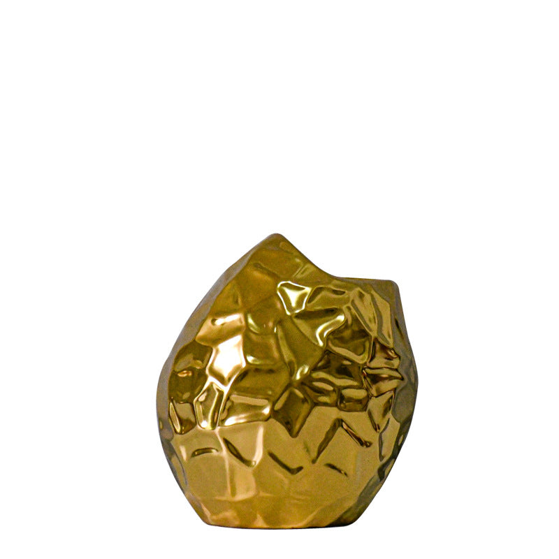 Creative: Nordic simple, special-shaped, gold-plated floral ornaments, light luxury home decorations, living room tabletop, fruit plate