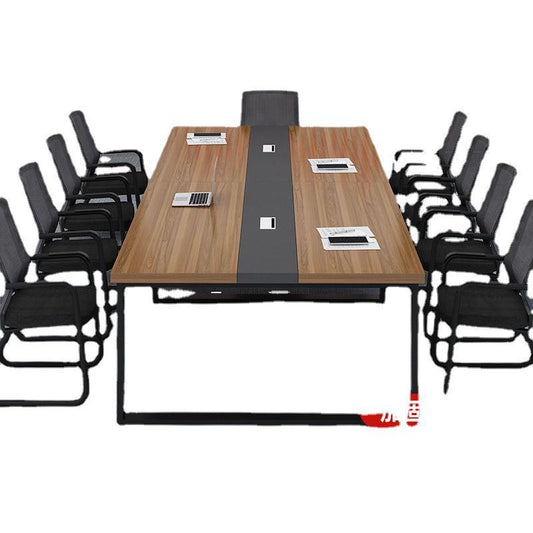 Modern small meeting room, negotiation table, bench table, work table, desk chair, combination conference table, long table, simple and simple