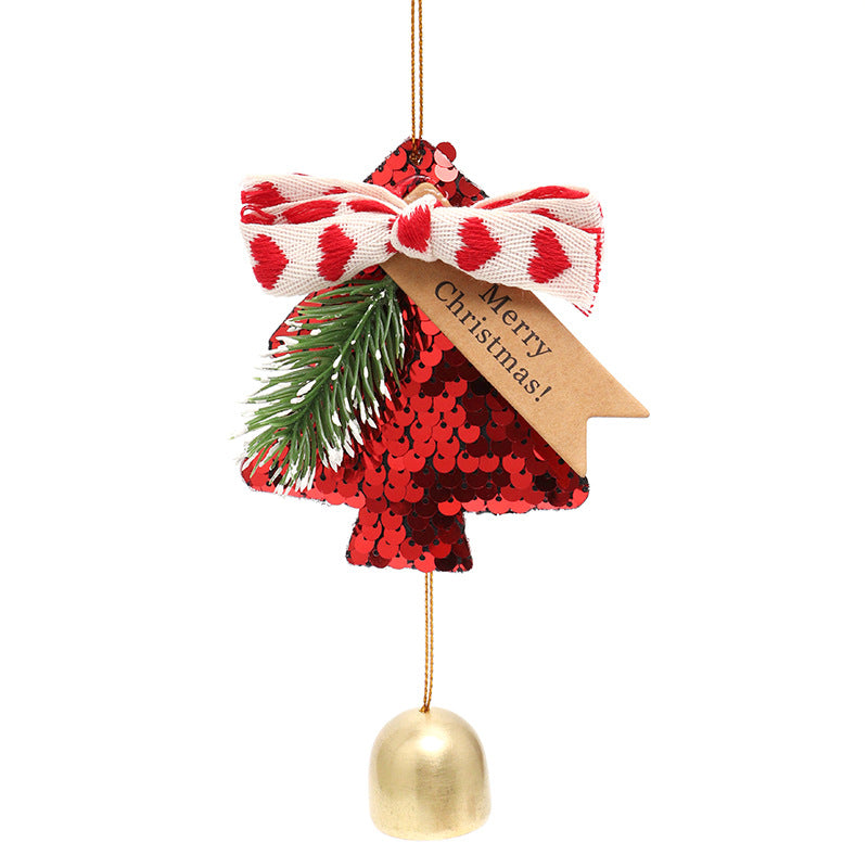 Christmas bell pendant Christmas decoration Christmas tree New Year hanging bell doorbell car hanging wind chime Christmas pendant door hanging