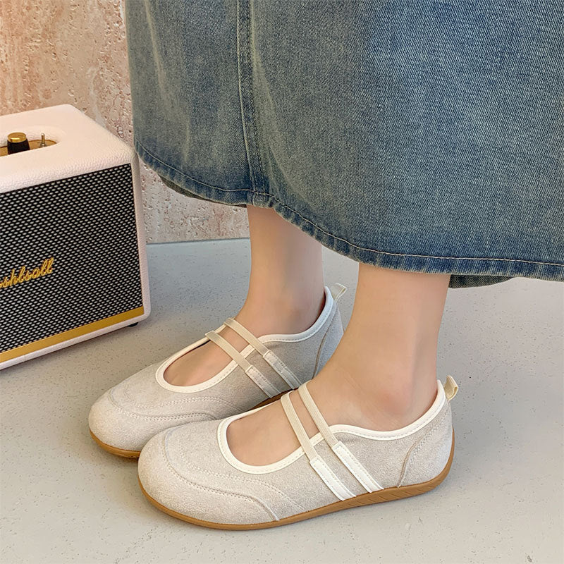 Flat Silver Ballet Style Mary Jane Single Shoes Women's Shoes Spring Summer 2025 New Soft Sole Slip-On Casual Shoes