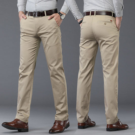 2025 Fall/Winter New Men's Slacks Business Men's Middle-Aged Dad Pants Loose Straight Men's Pants for Work