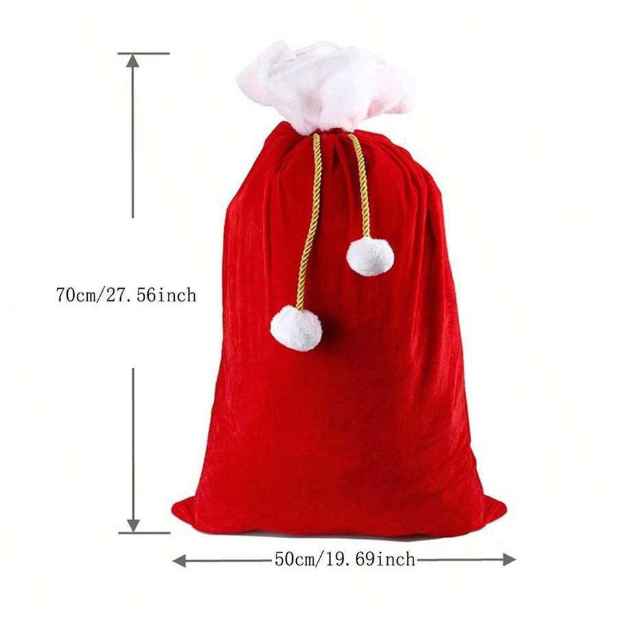 Christmas decorations for the elderly backpack gift bag high-grade gold velvet thickened gift bag large drawstring candy bag