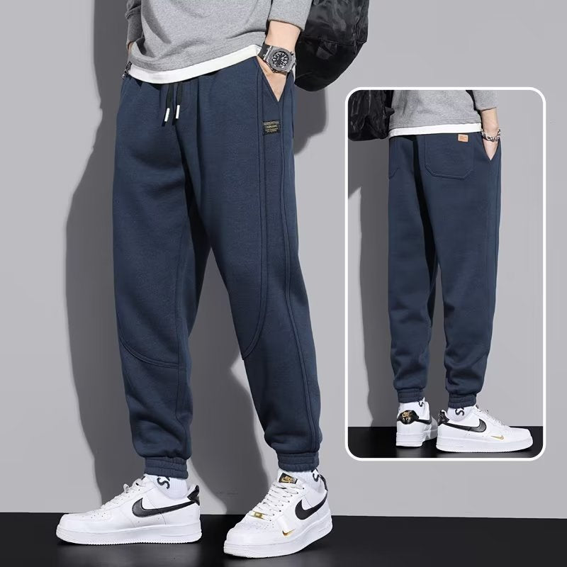 Casual sweatpants, men's spring and autumn loose leggings, autumn drawstring sweatpants, sports leggings, trendy men