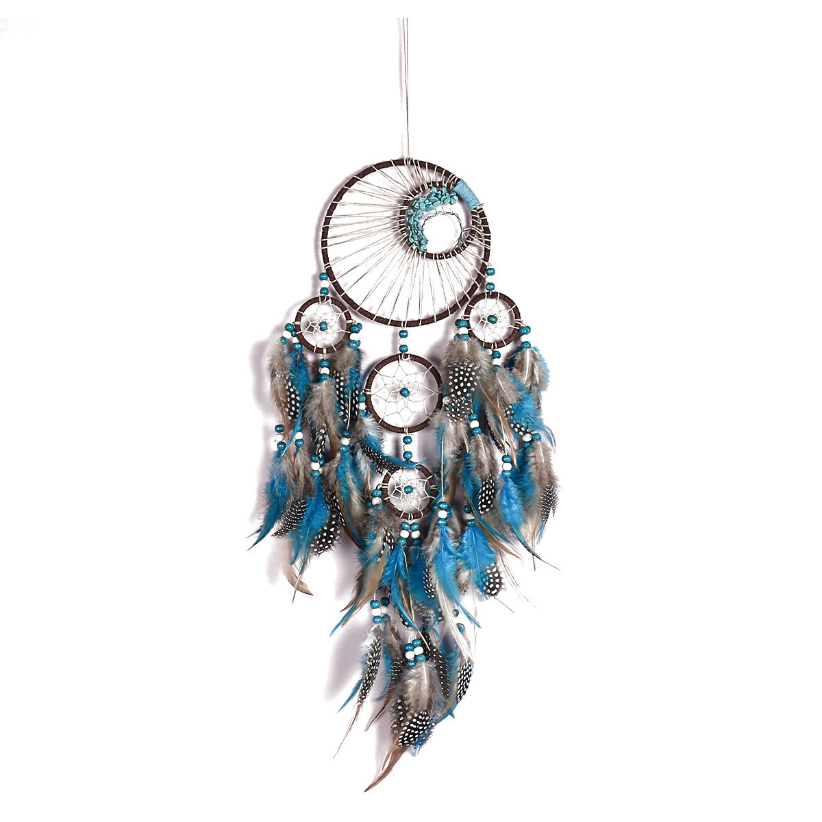 Cross-border dream catcher five-ring dream catcher hanging jewelry home wedding interior decoration wall hanging pendant creative gift