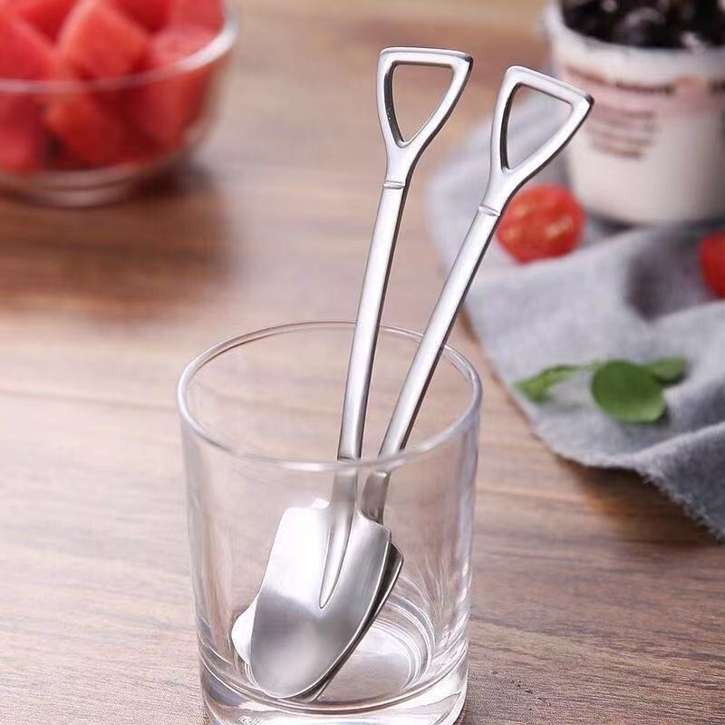 Factory wholesale watermelon spoon creative stainless steel tableware spoon ice cream spoon shovel spoon creative watermelon spoon