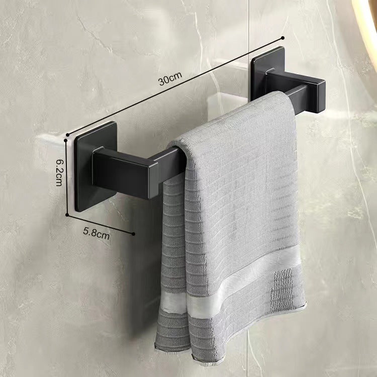 Bathroom towel rack non-perforated bath towel rack towel pole toilet rail door slipper rail wholesale multi-purpose