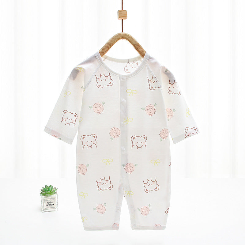 Baby clothes class A cotton summer baby onesies, baby thin pajamas, Anyang baby and children's clothes, one piece of delivery