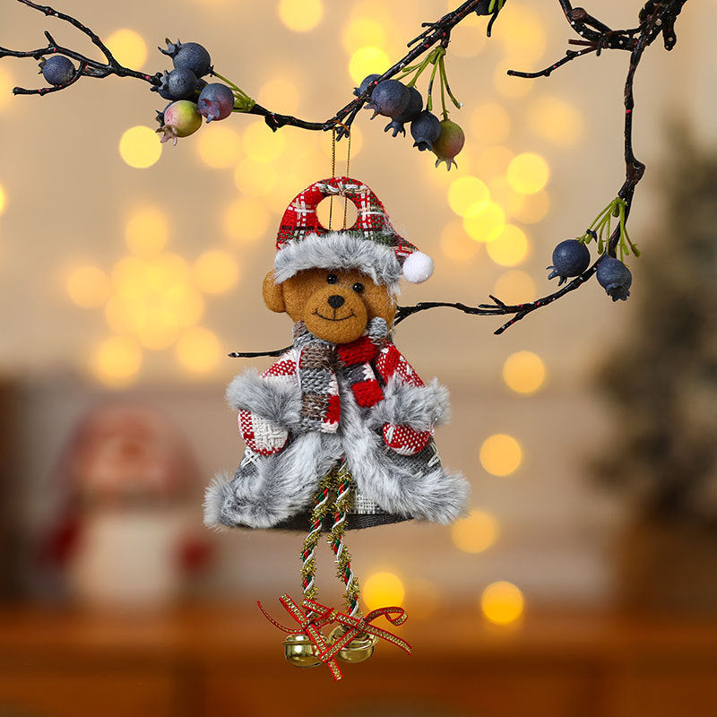 Cross-border new Christmas decoration supplies for the elderly small pendant Christmas tree accessories fabric small ornament gifts