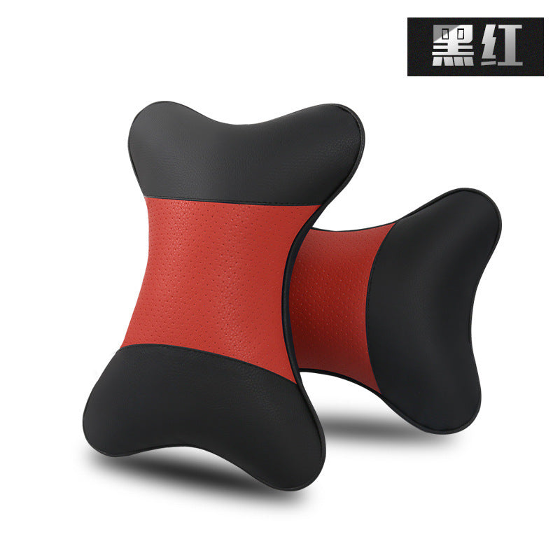 Car neck pillow car interior products a pair of leather car small pillows bone pillows car supplies four seasons