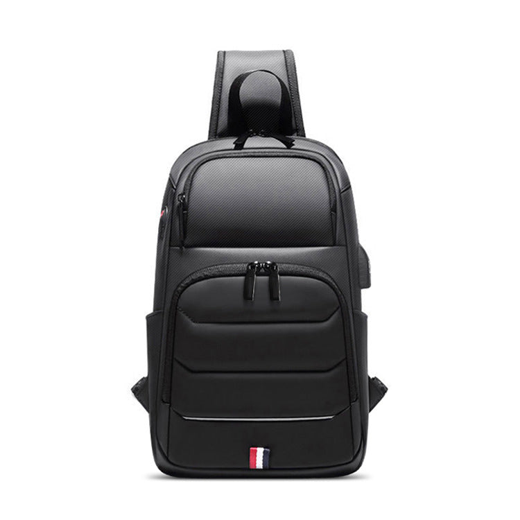 Chest bag, men's shoulder bag, Korean backpack, multi-functional waterproof, outdoor versatile, casual crossbody bag, trendy must-have