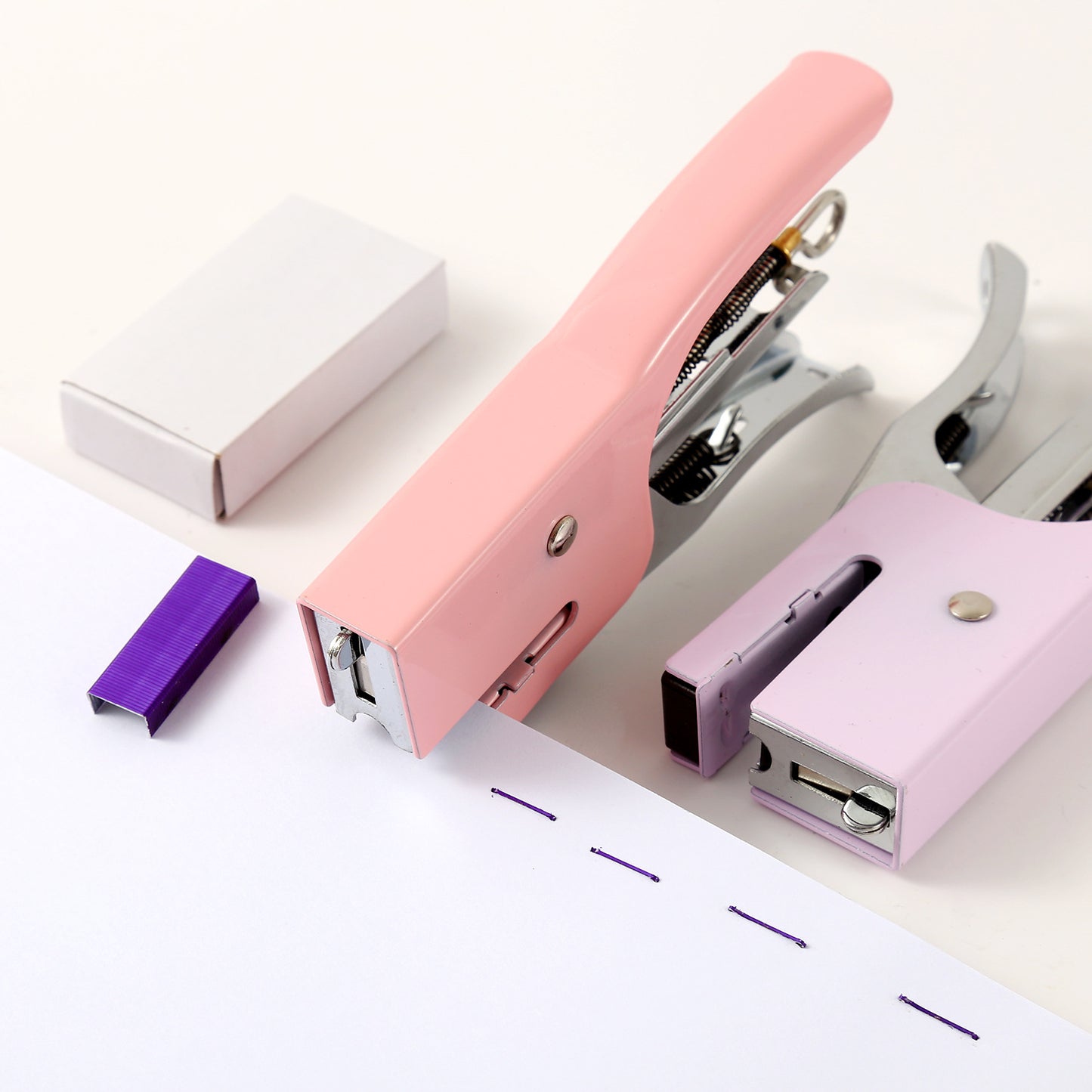 Manufacturer: Macaron colored metal hand holding stapler No. 10 labor-saving packaging machine small office binder