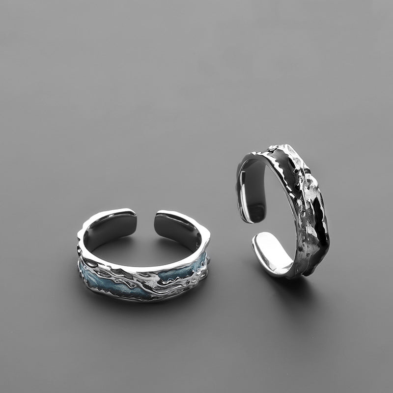 Shadow ring, men's high-end sense of trendy brand, boys' single rings, index finger rings, self-discipline rings, light luxury rings, niche rings, tail rings
