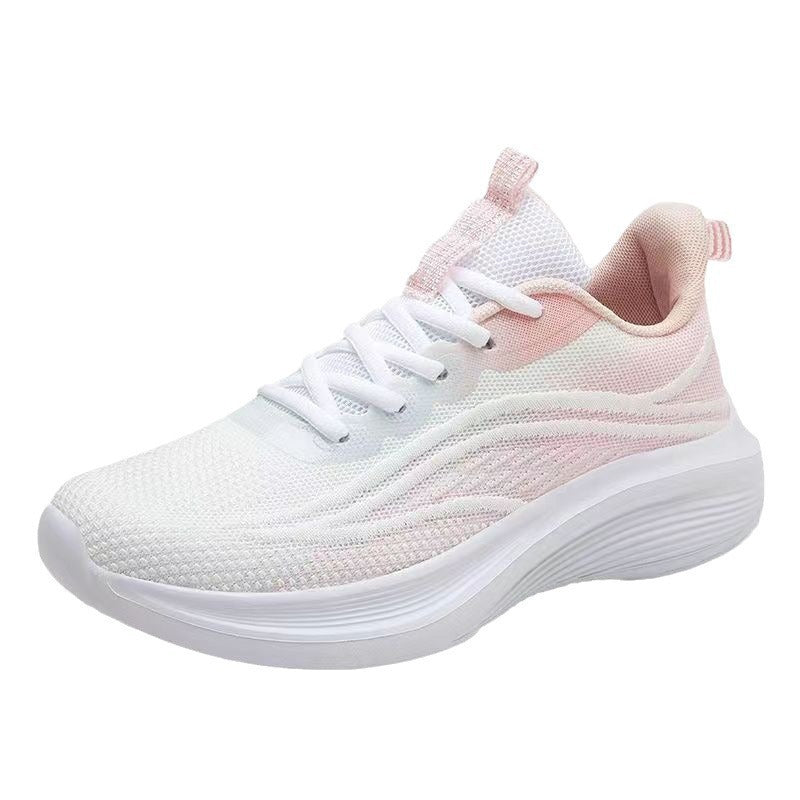 Sneakers women's new spring and summer non-slip soft sole wear-resistant mesh breathable casual shoes versatile ultra-light running shoes