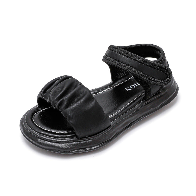 Girls' Sandals 2024 Summer New Children's Sports Soft Sole Large Children's Student Shoes Girls' Foreign Princess Shoes