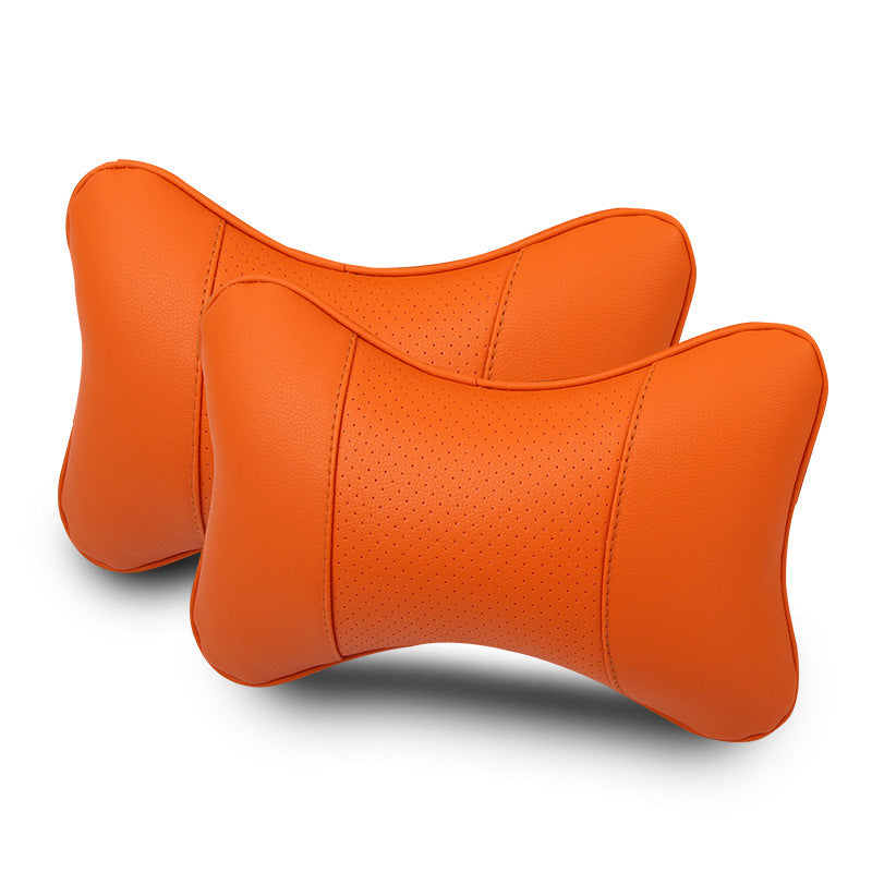 Car neck pillow car interior products a pair of leather car small pillows bone pillows car supplies four seasons