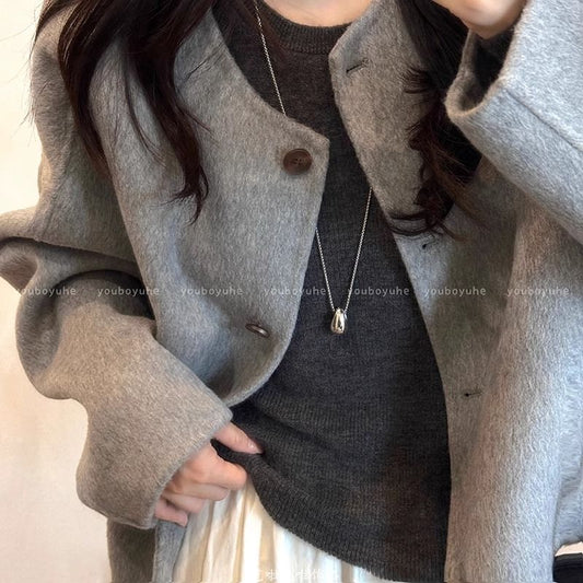 Minimalist feng shui drop pendant necklace women's autumn and winter long sweatshirt sweater chain casual and versatile light luxury luxury accessories