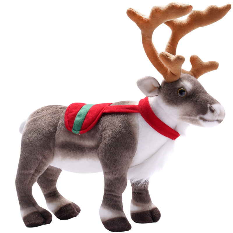 Christmas reindeer ornaments, decorations, props, scene decoration, simulated elk dolls, fawn dolls, plush toys
