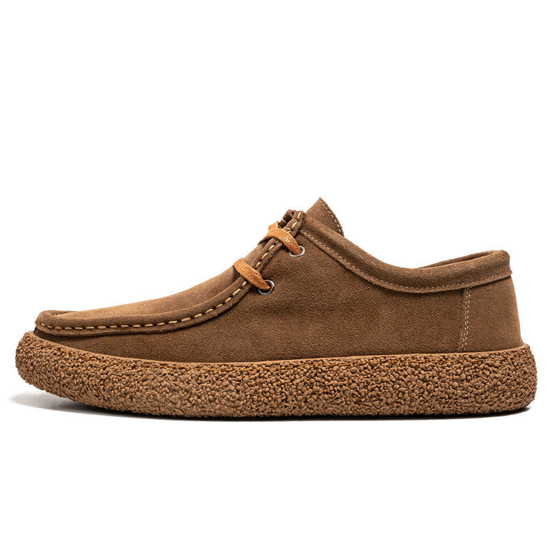 Suede men's shoes new summer thin British style low-top shoes men's work and driving casual leather shoes Y351