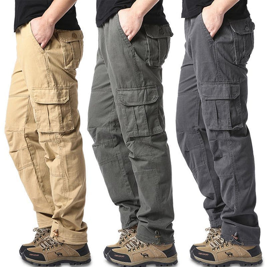 Men's Pants Autumn Cargo Pants Men's Loose Straight Pants Outdoor Cotton American Casual Pants Plus Size Work Pants