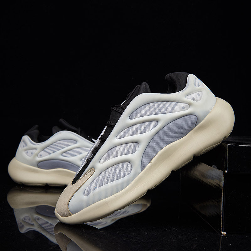 Cross border coconut shoes 700V3 retro skeleton shoes luminous trend couple dad shoes athleisure men's shoes