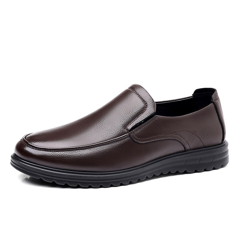Men's shoes, leather shoes, men's father shoes, men's business formal wear, dad shoes, spring and autumn casual leather shoes, soft soles, one piece on behalf of the hair