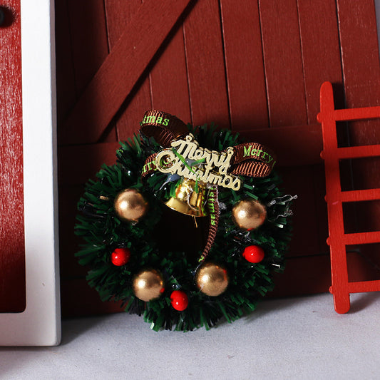 Dollhouse1:12Dollhouse Christmas Doorway Garland Mini Home Ornaments Rich Decorate Holiday Scenes