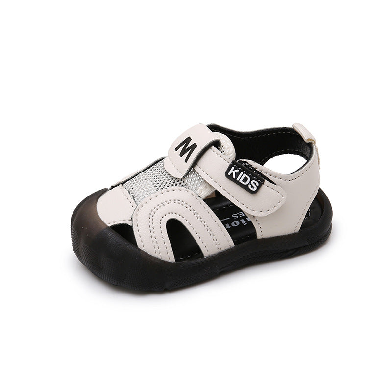Summer baby boy sandals toe kick anti kick beach shoes 1-2-3 years old boys shoes non slip soft sole toddler shoes