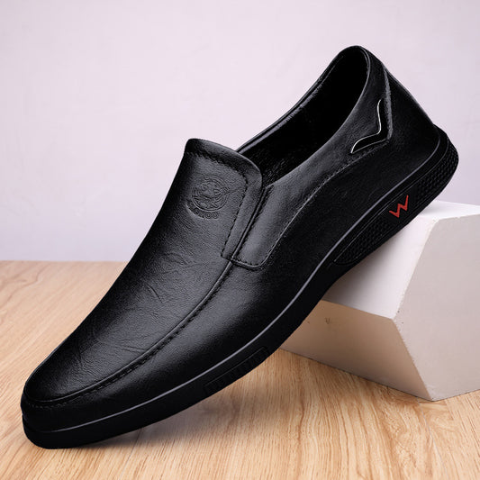 Live Cowhide Men's Business Casual Leather Shoes Breathable and Comfortable Popular Classic Dad Shoes Plus Size Casual Shoes Men