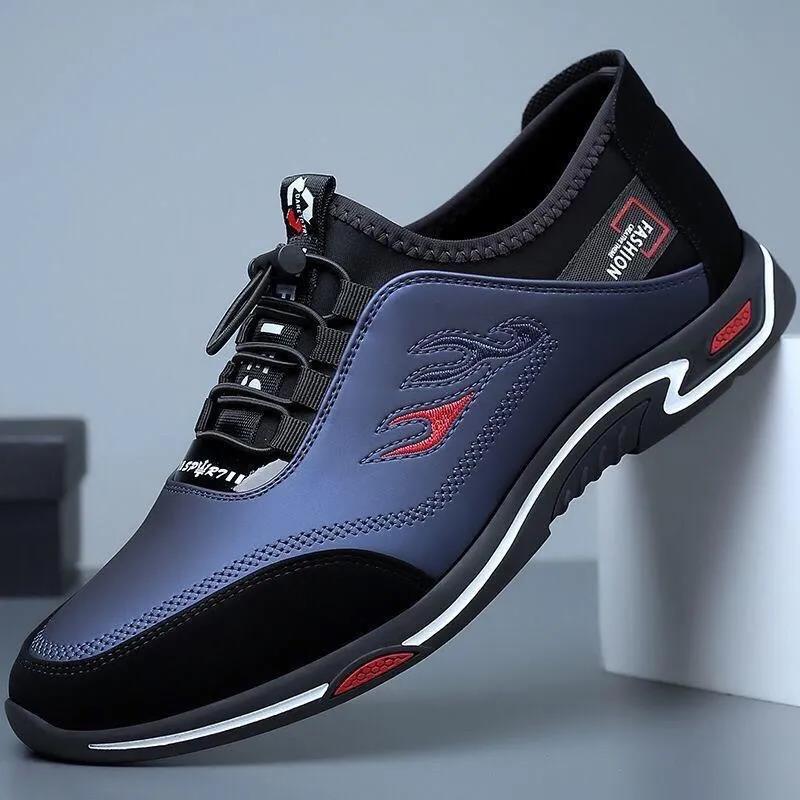 Men's Athleisure ShoesAutumn Breathable Lightweight Pumps Outdoor Sneakers British Low-Top Slip-On Men's Shoes