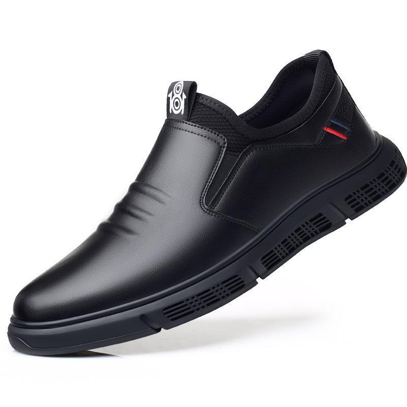 Leather shoes men's 2025 new shoes summer soft soles comfortable labor protection shoes waterproof anti-slip and wear-resistant kitchen work shoes
