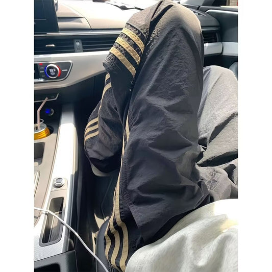 Summer 2025 Thin Breathable Sweatpants Men's Summer Straight Casual Pants Sweatpants Loose Trend Cargo Pants