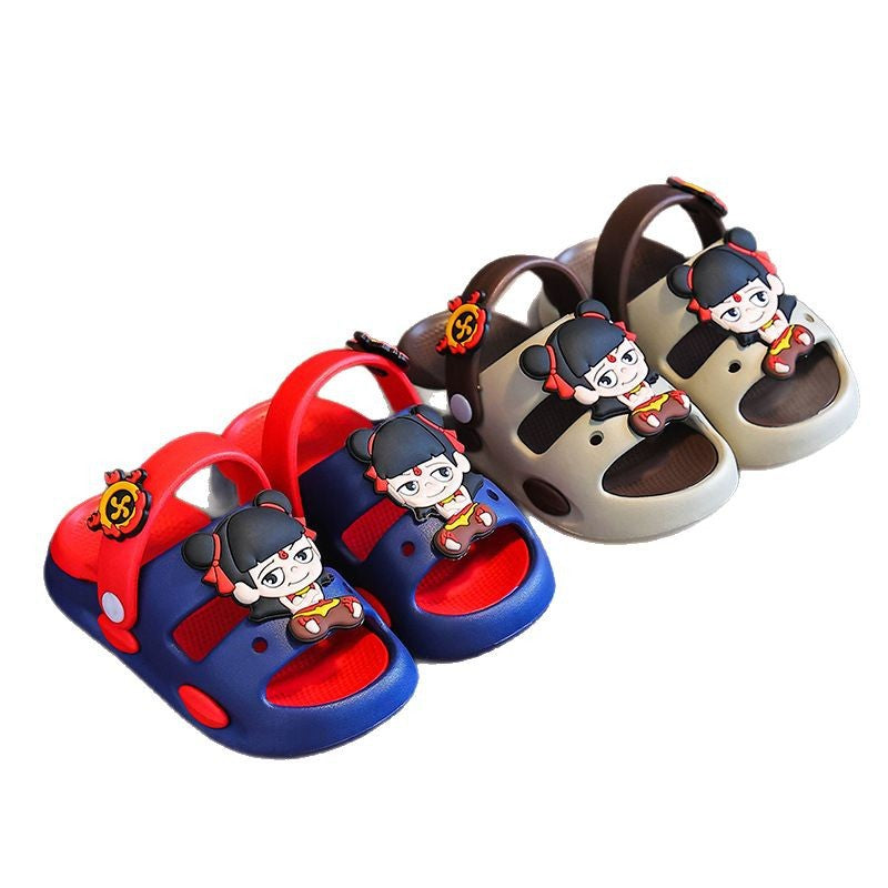 Nezha boys' sandals soft sole anti-slip 2025 new children's sandals sports beach shoes for children and children