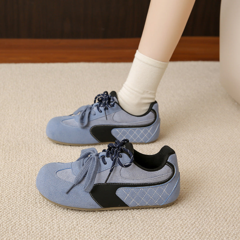 ins korean version new forrest gump shoes women's 2025 spring student sports running casual shoes thick-soled German training shoes LDS01