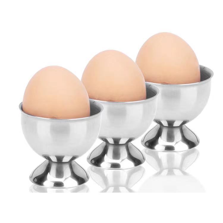 Factory direct supply stainless steel egg tray kitchen gadgets stainless steel shot cup egg cup creative egg tray rack
