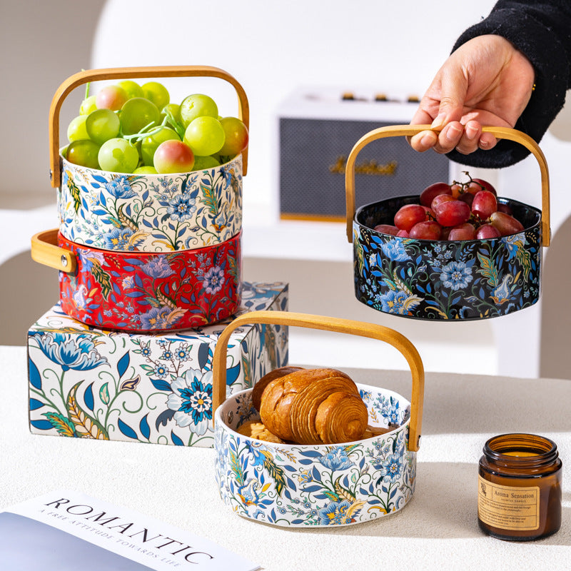 High-end designer iris fruit plate, New Year's high-value living room, coffee table, household fruit basket, tableware, snack plating